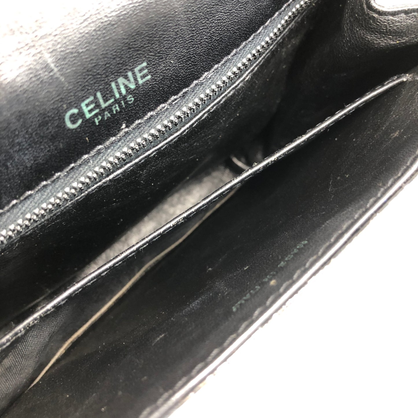 CELINE Triomphe Shoulder bag Black Vintage pedgvn