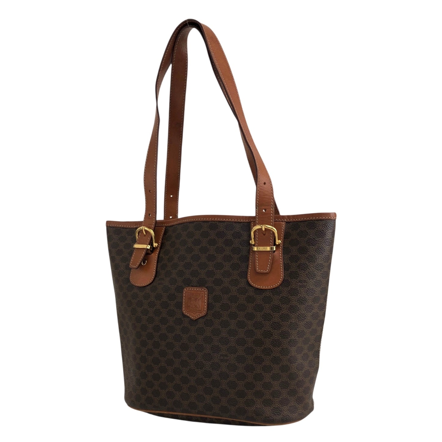 CELINE Macadam Blason Totebag Brown Vintage 4tv5ky