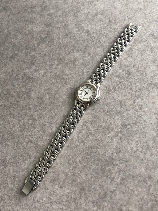 Yves Saint Laurent YSL Logo Watch Silver Vintage cibzk8
