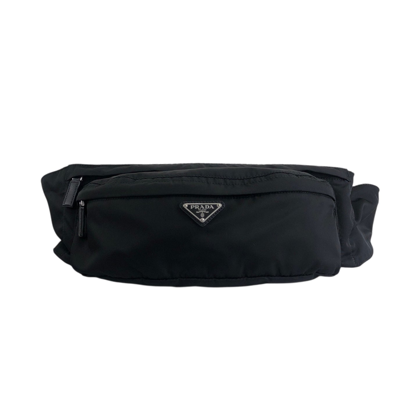 PRADA Triangle Logo Shoulder bag Sling bag Black Vintage dmm36r