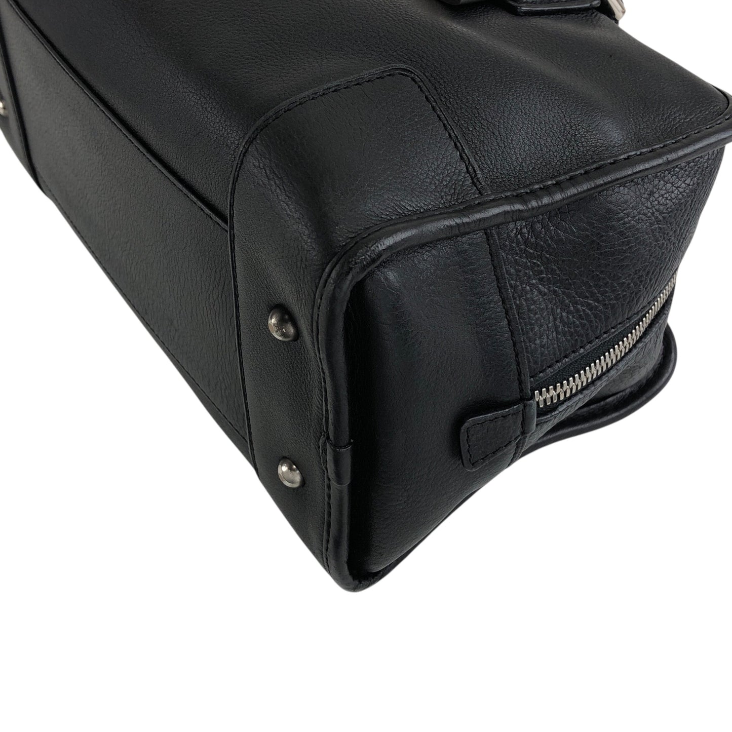 LOEWE Amazona28 Padlock Small Boston bag Handbag Black Vintage vbp8aw