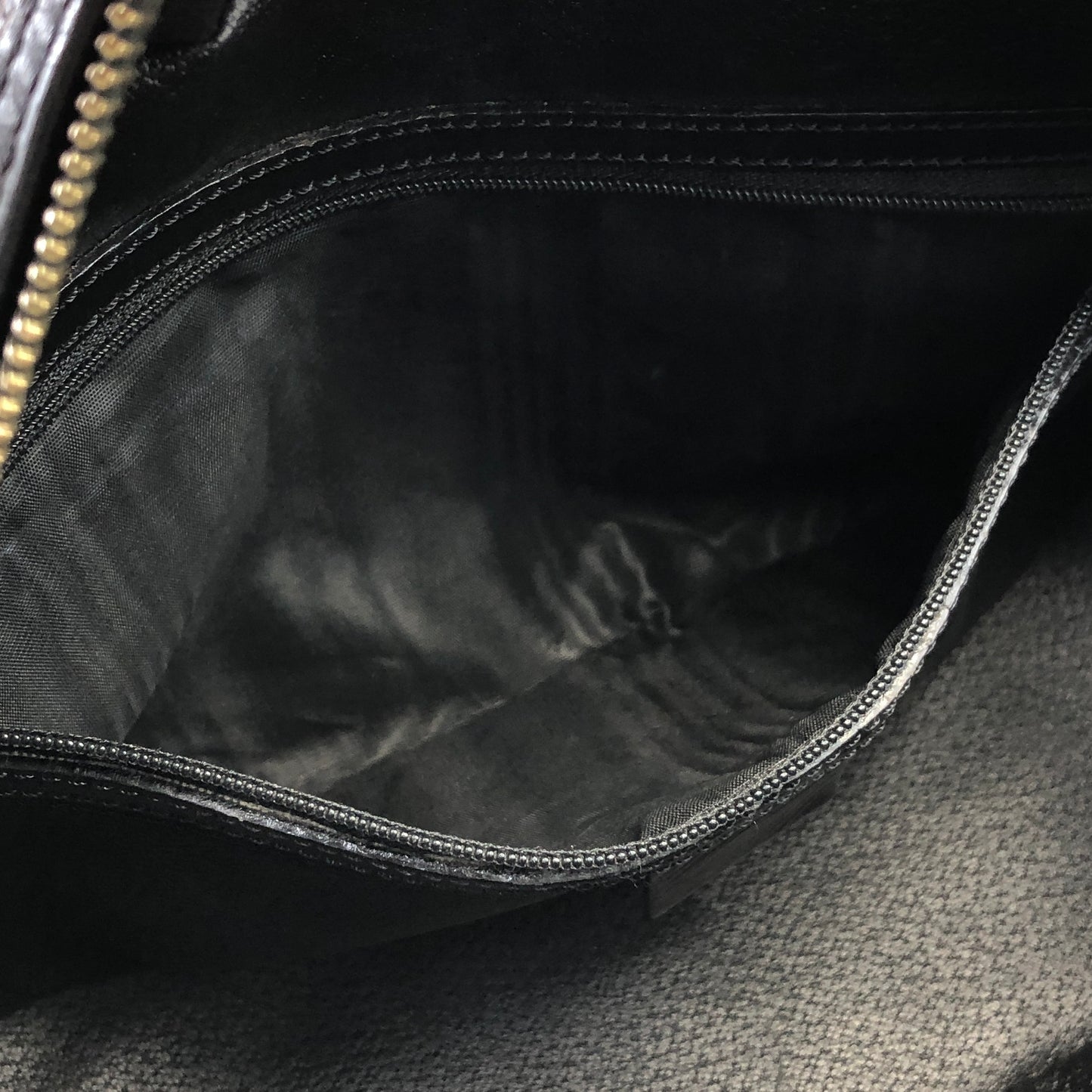 CELINE Macadam Blason Half Round Handbag Black Vintage e86ra4