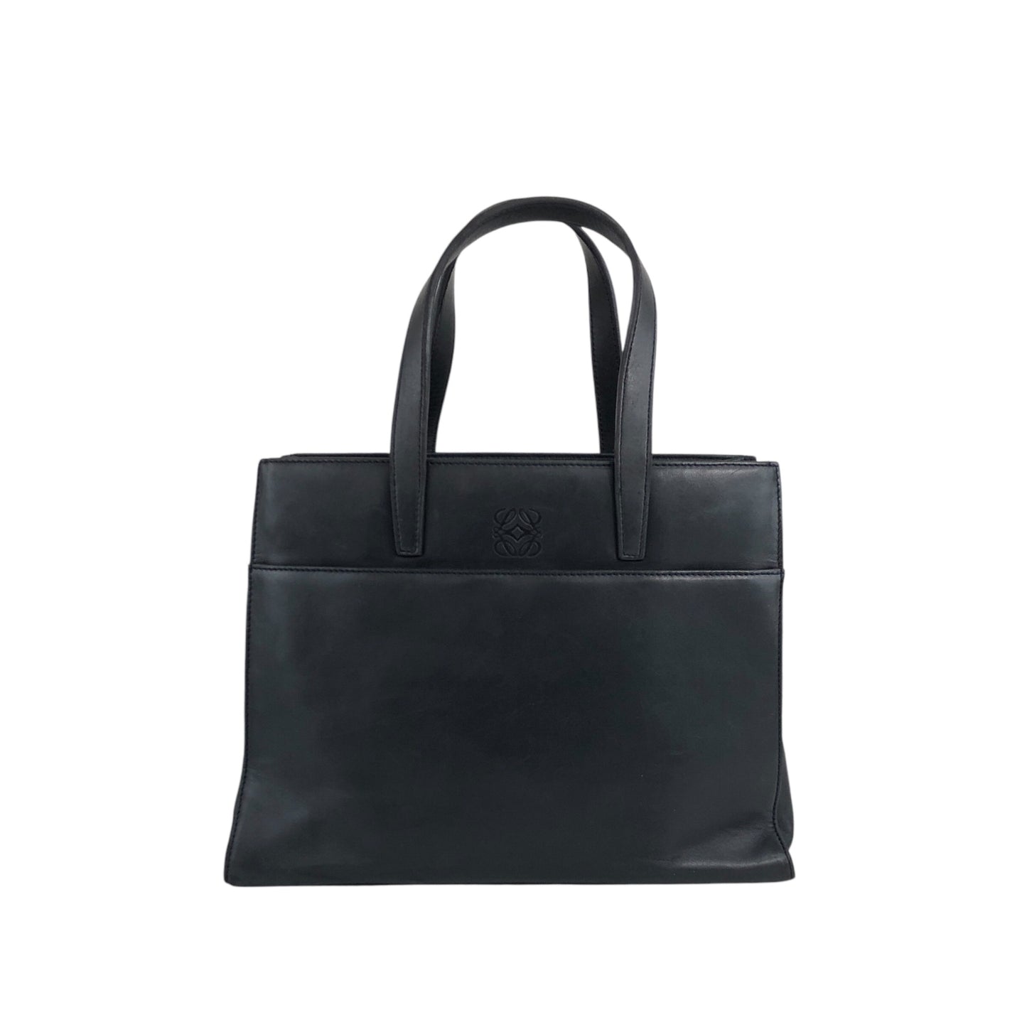 LOEWE 標誌壓花手提包 深海軍藍 復古 fgfjhr