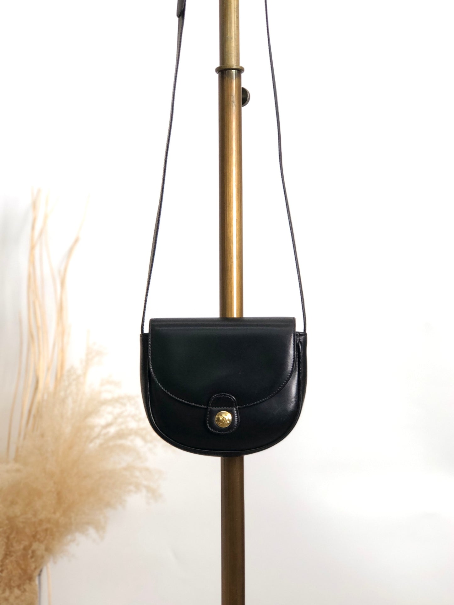 CELINE Blason Small Shoulder bag Black Vintage v56cia