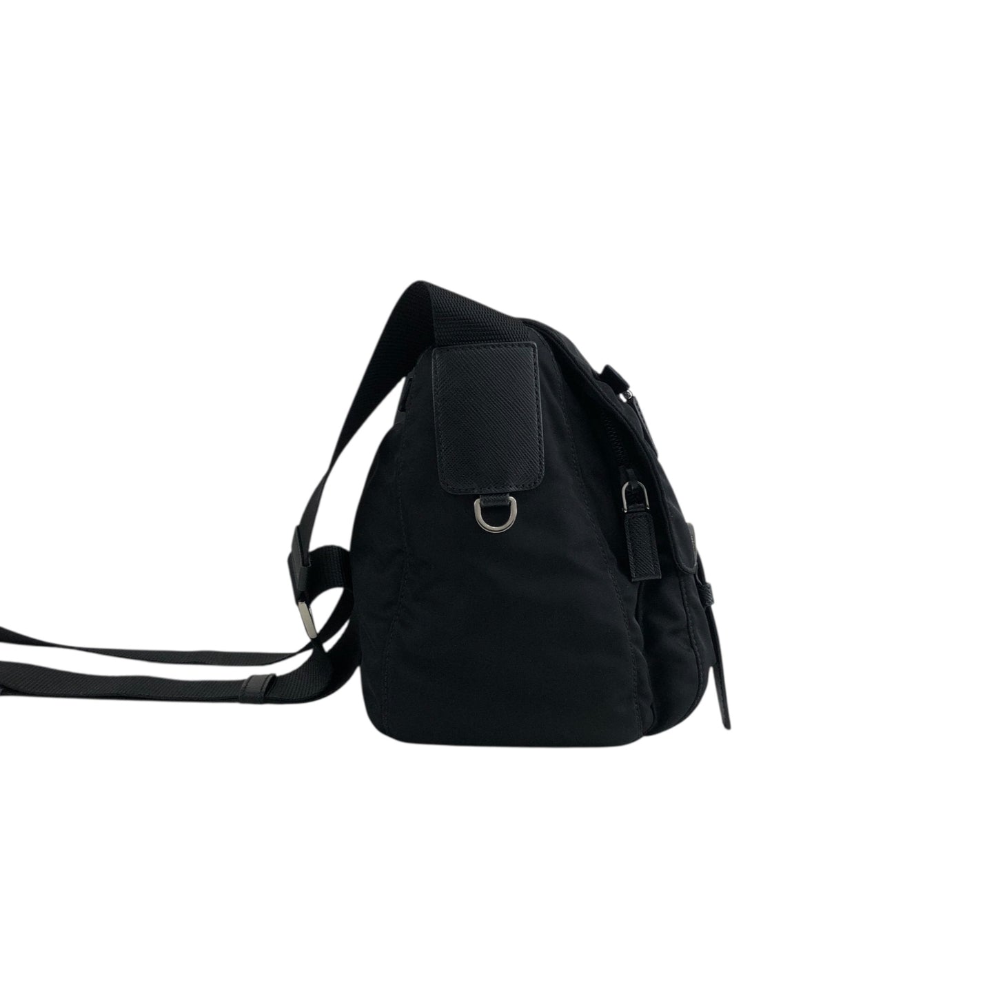 PRADA Triangle Logo Shoulder bag Black Vintage c3szxv