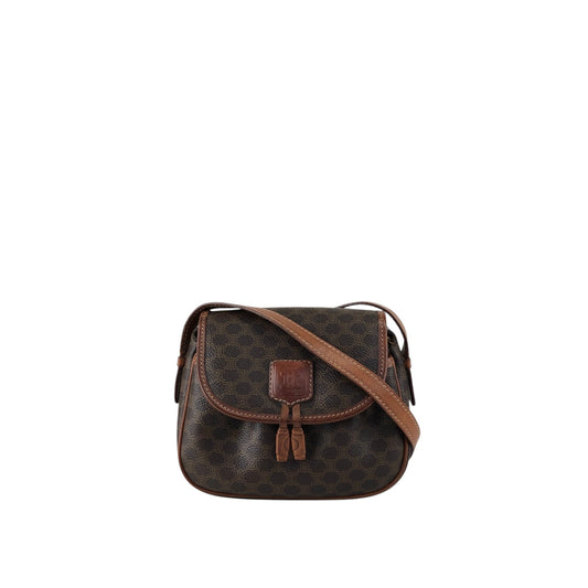 CELINE Macadam Blason Tassel Shoulder bag Brown Vintage zfbk3f