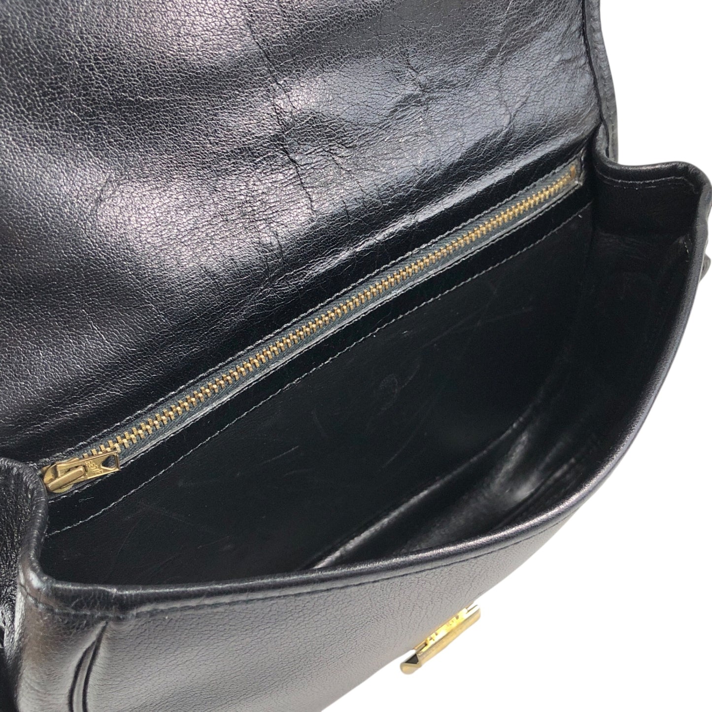 CELINE Horse Carriage Shoulder bag Black Vintage b7miwj