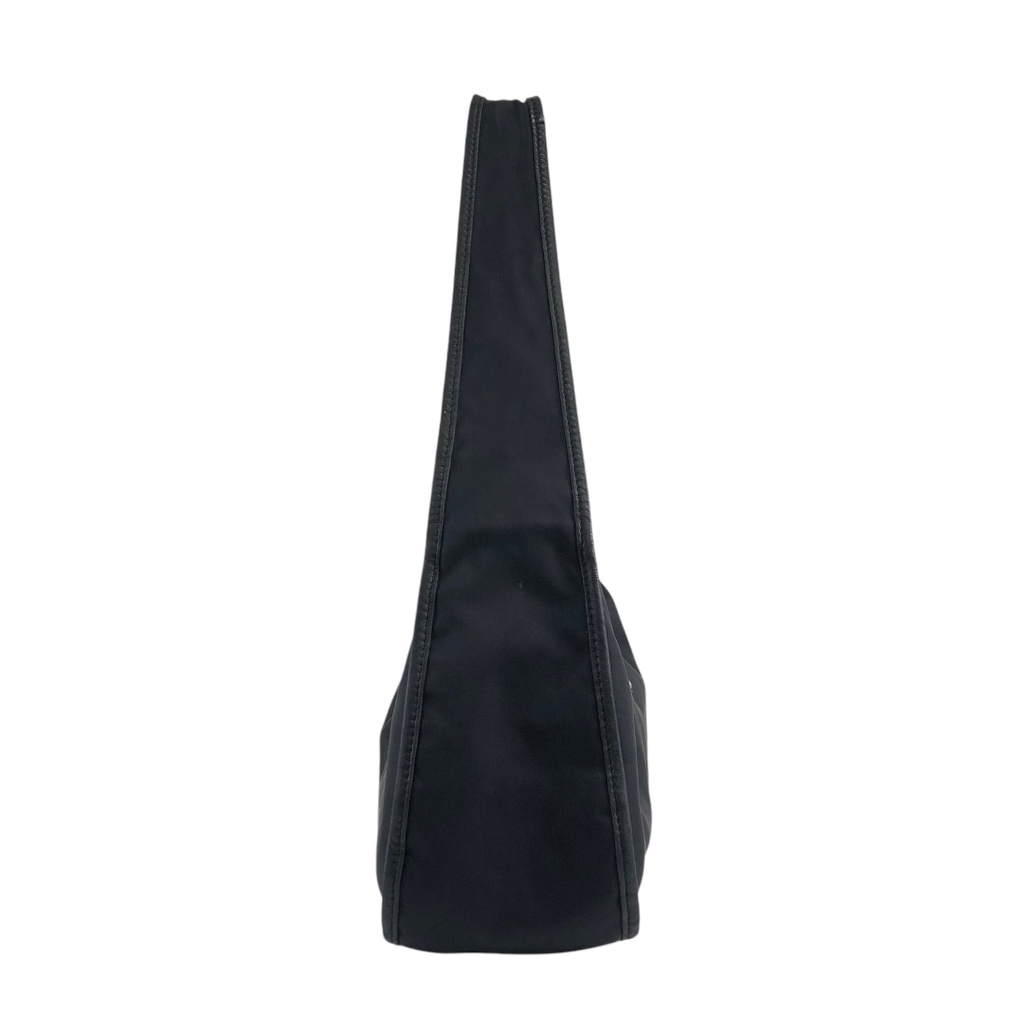 PRADA Triangle Logo Shoulder bag Hobobag Black Vintage yctb4y