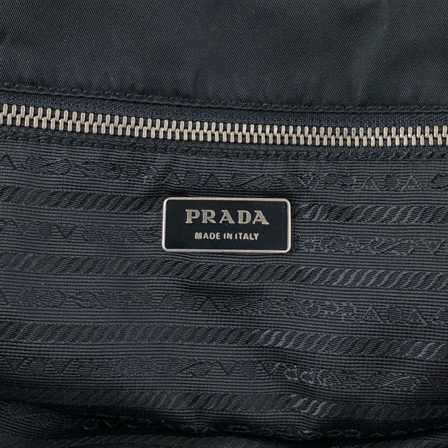 PRADA Tessuto Triangle Logo Totebag Black Vintage z2xxbv
