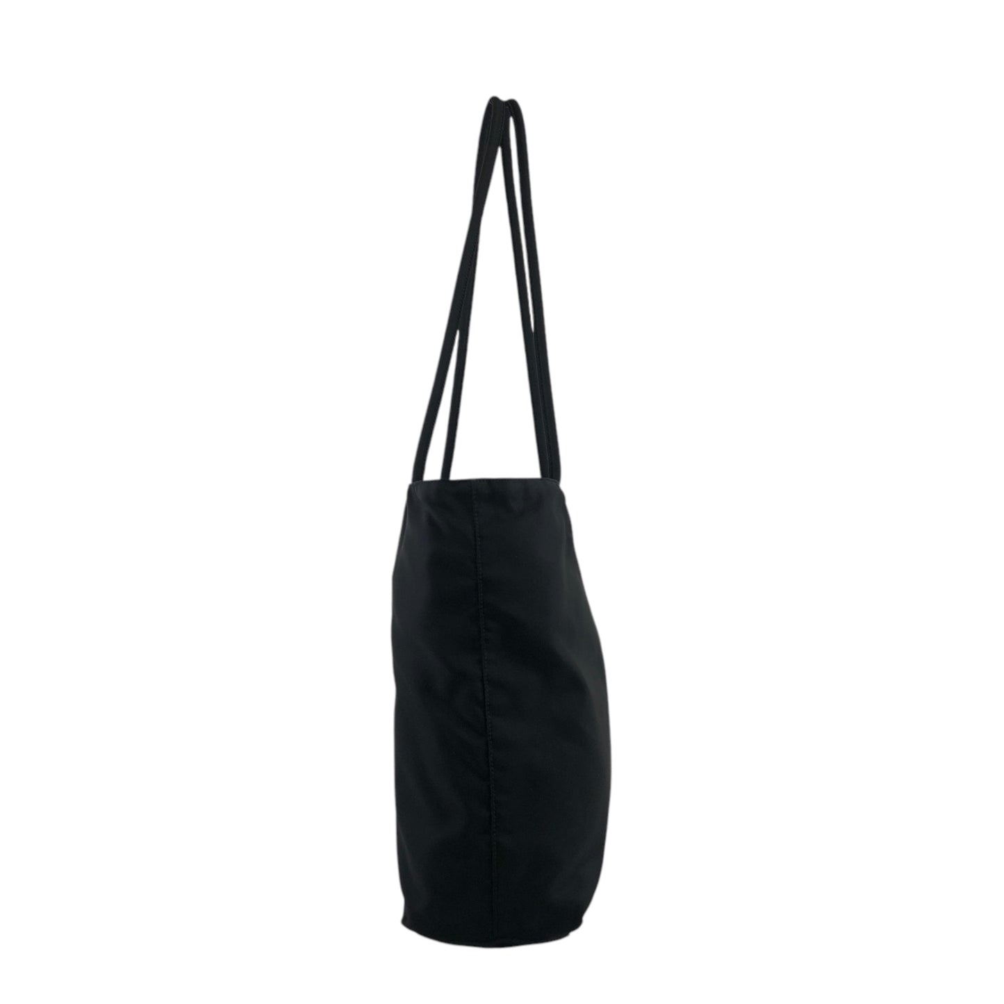 PRADA Triangle Logo Totebag Black Vintage efichx