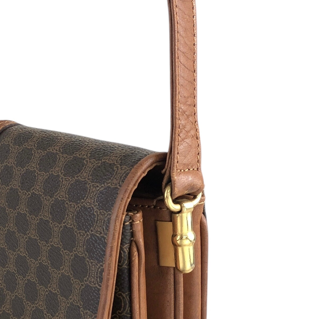 CELINE Macadam Blason Shoulder bag Brown Vintage zskyr6