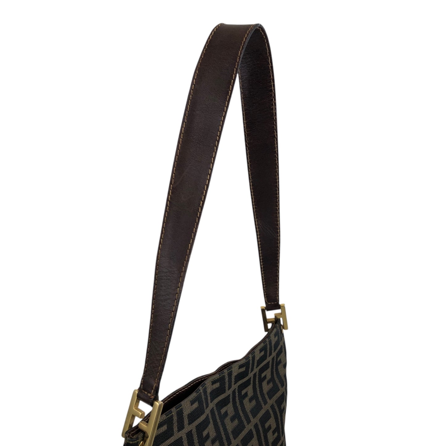 FENDI Zucca Shoulder bag Brown Vintage si43ga