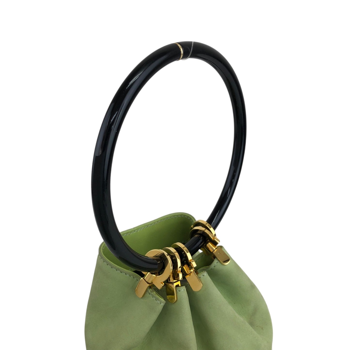 Salvatore Ferragamo Gancini Small Handbag Green Vintage irv6sz