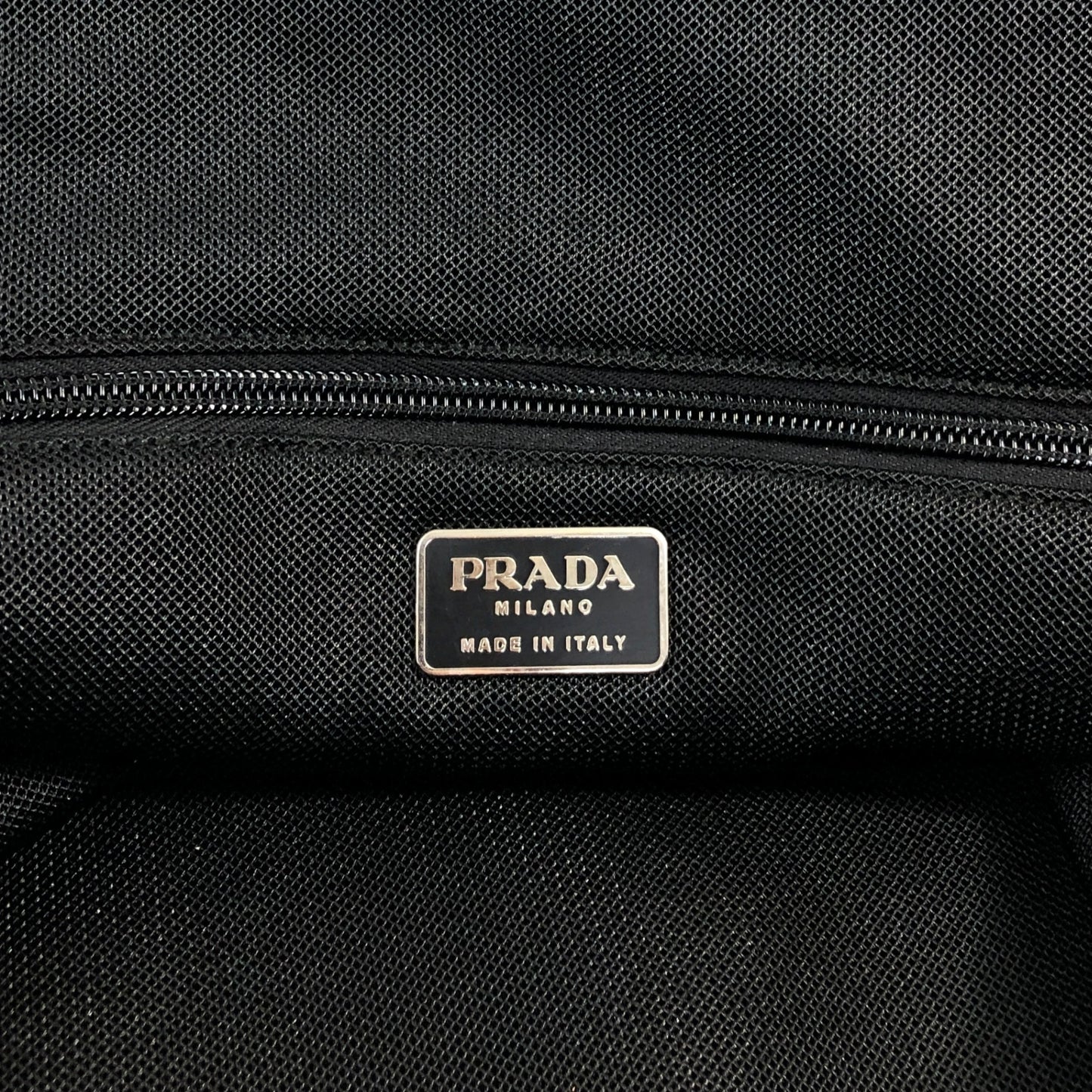 PRADA Tessuto Triangle Logo Totebag Black Vintage ehdcz6