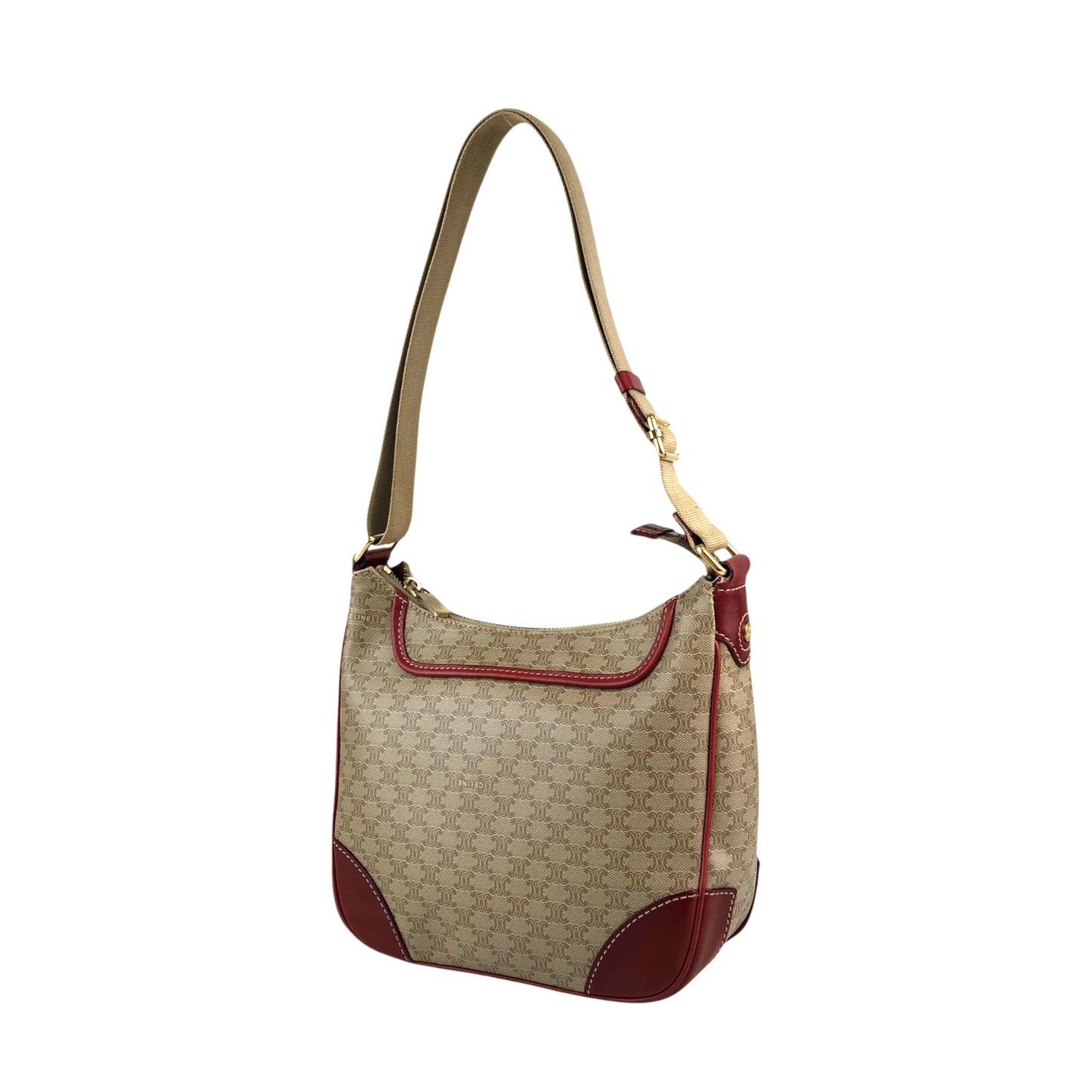 CELINE Macadam Shoulder bag Beige Vintage ebftjm