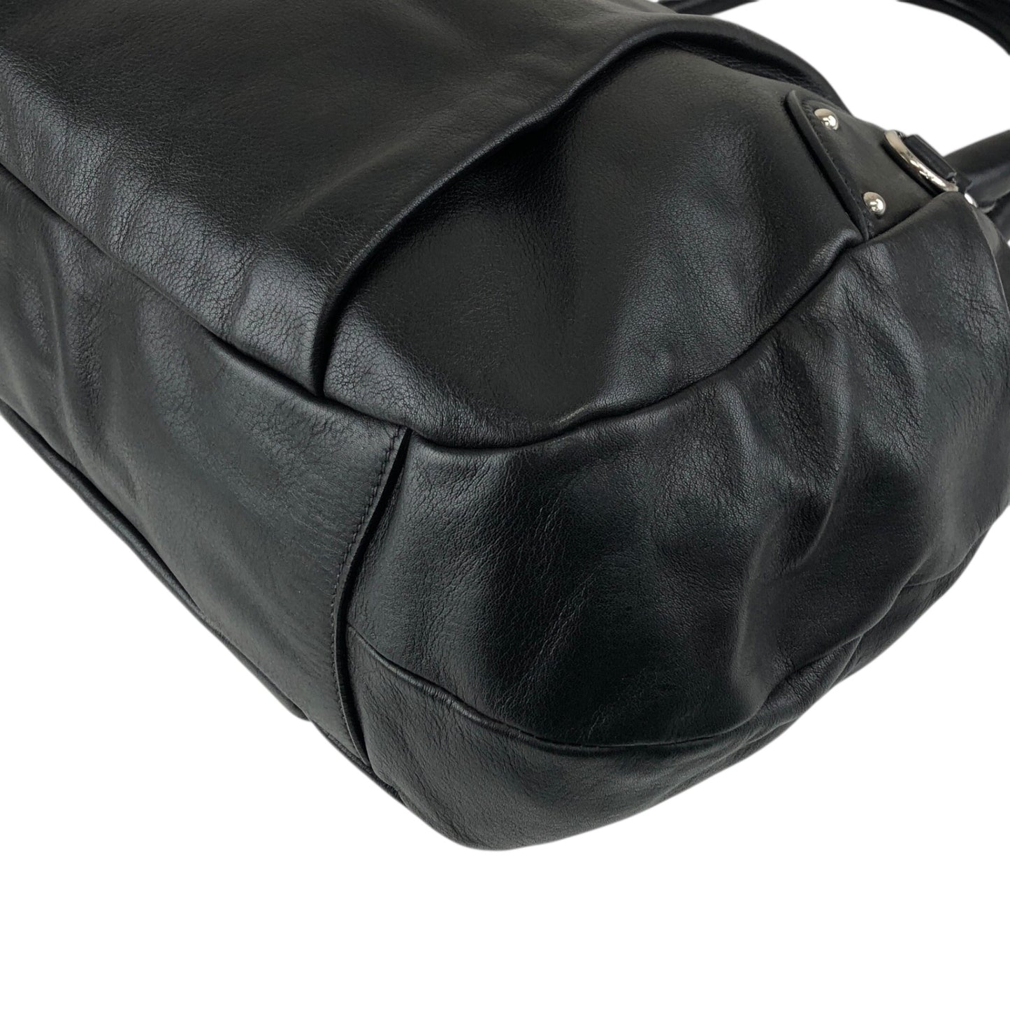 PRADA Logo Two-way Handbag Shoulder bag Black Vintage te623t