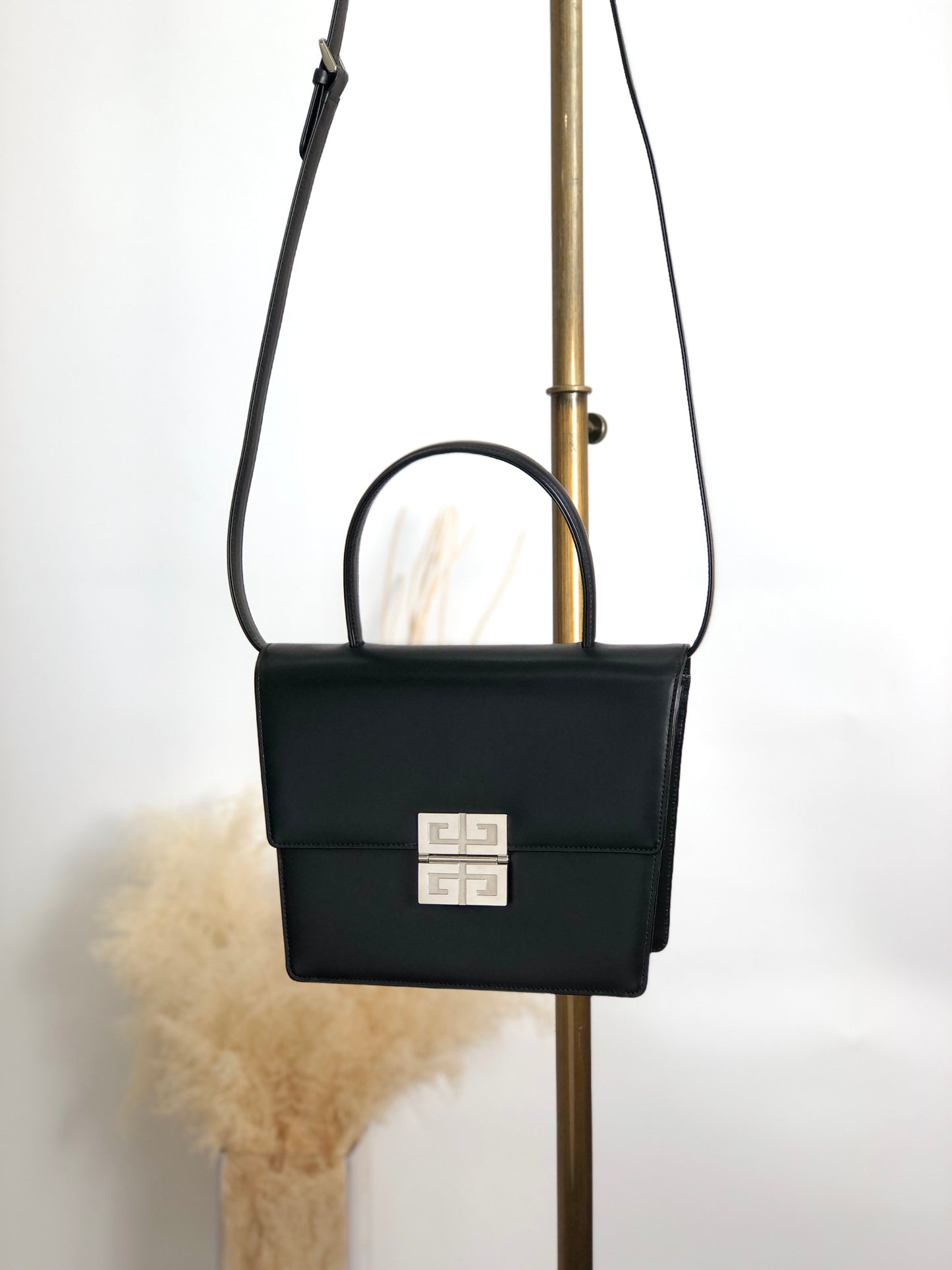 GIVENCHY 標誌兩用包 手袋 單肩包 黑色 復古 5d4up3