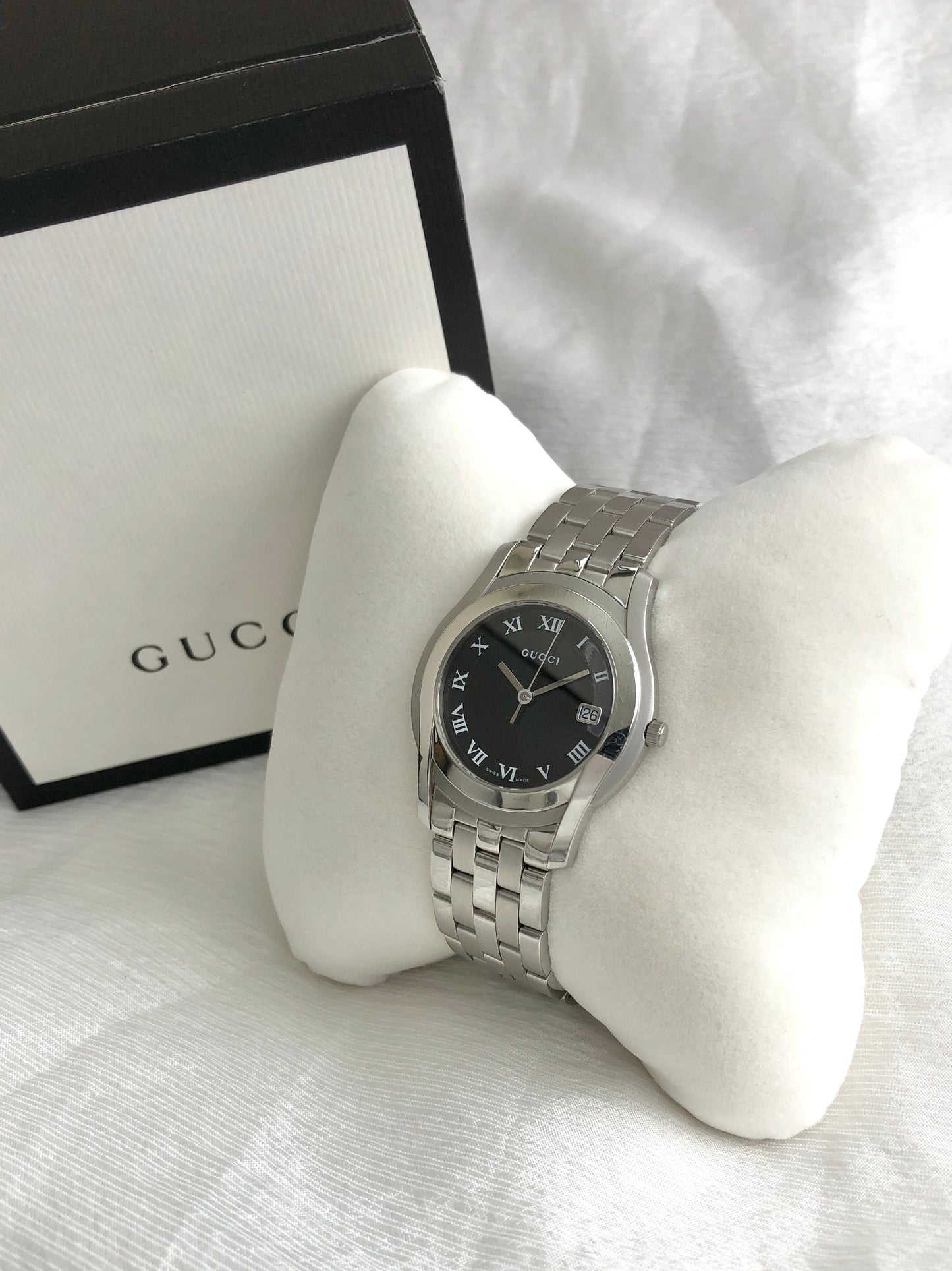 GUCCI Watch Silver 5500M Vintage 23ex72