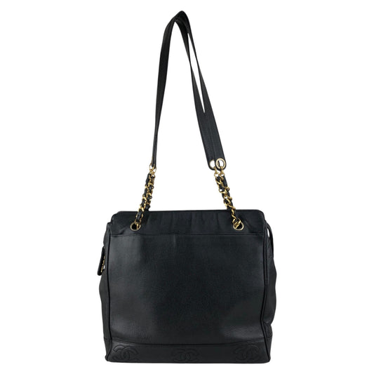 CHANEL Coco Mark Chain Shoulder bag Black Vintage gph8sd