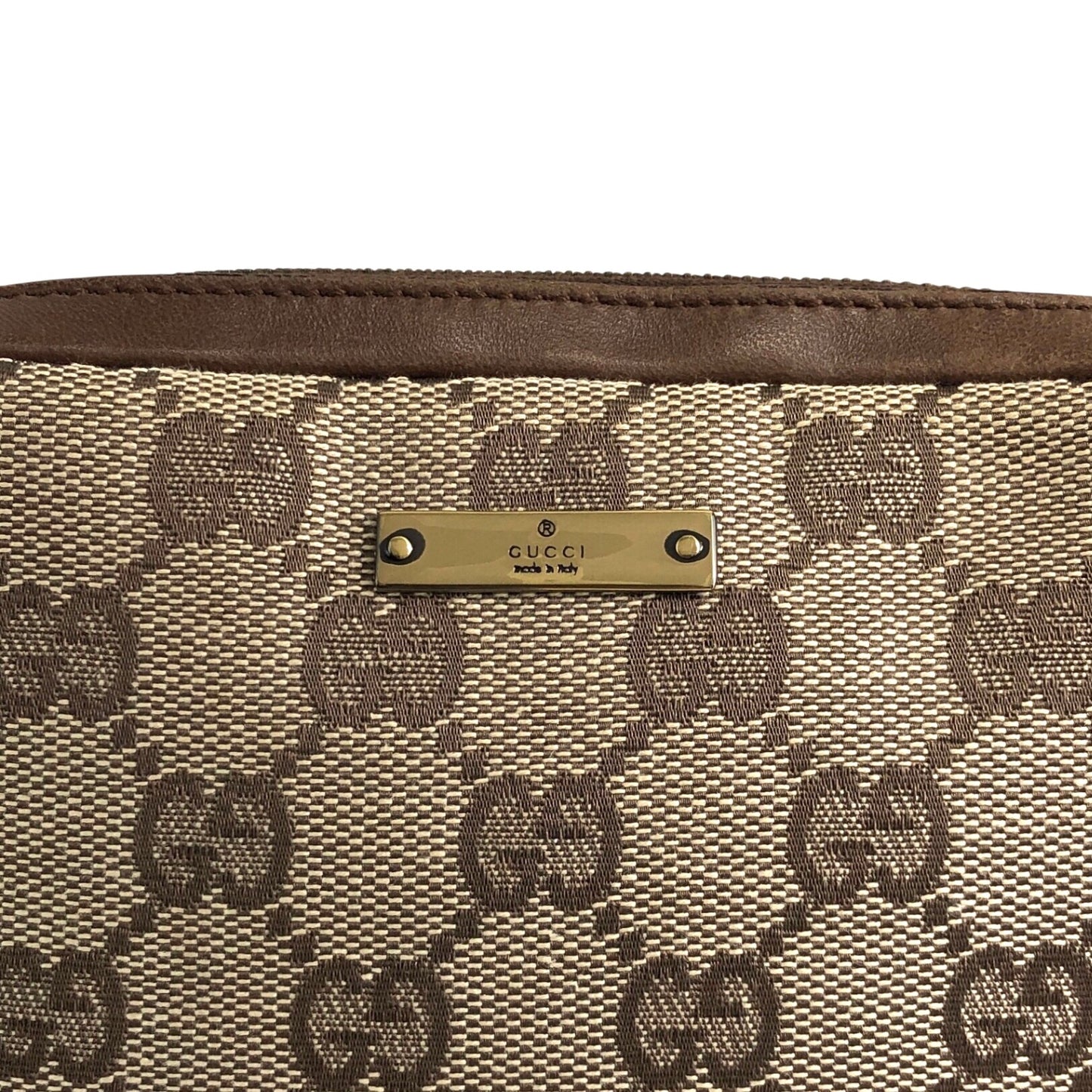 GUCCI GG Canvas Shoulder bag Brown Vintage 2hrrun