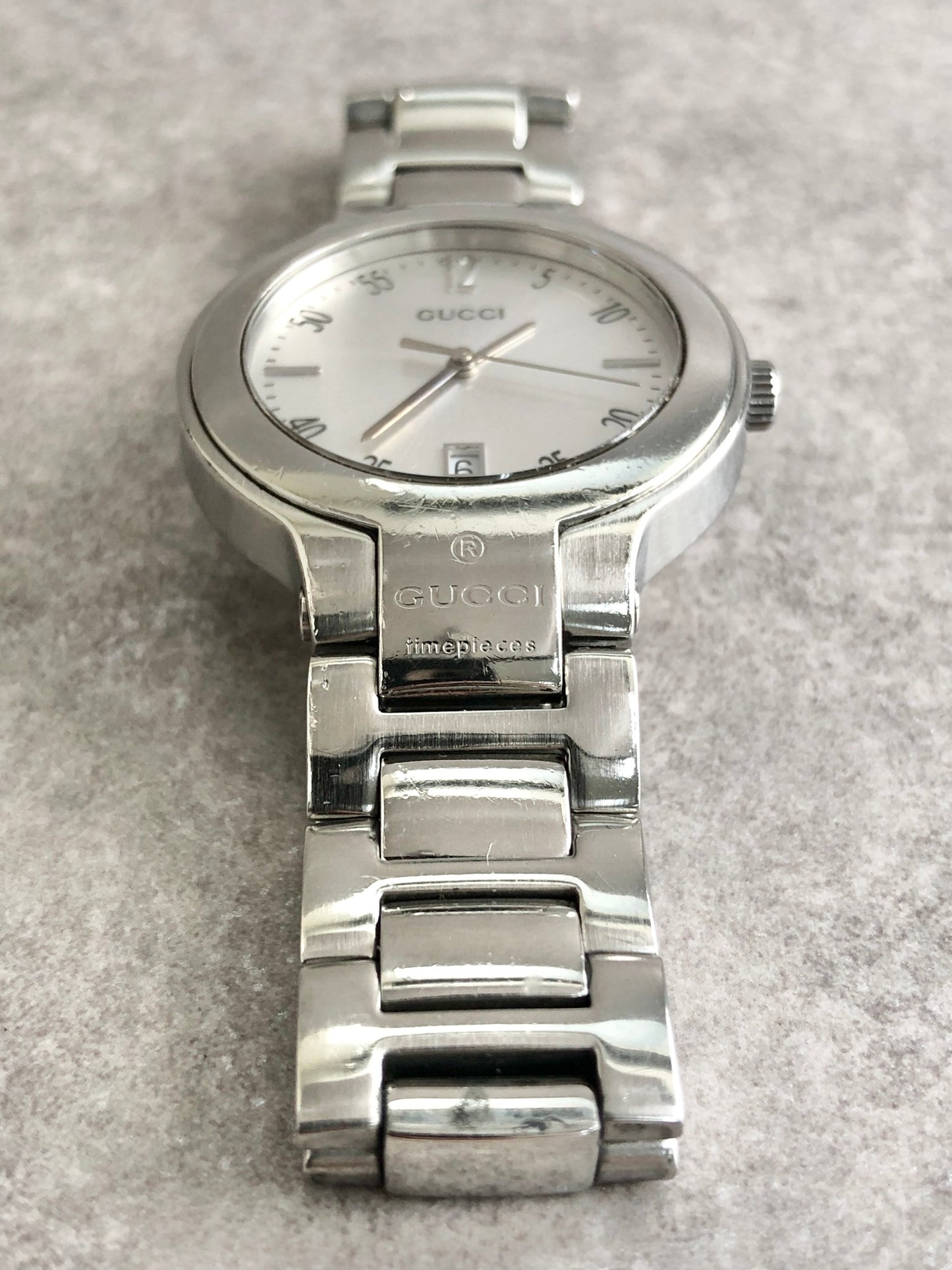 GUCCI Quartz Watch Silver 8900M Vintage bdju4h