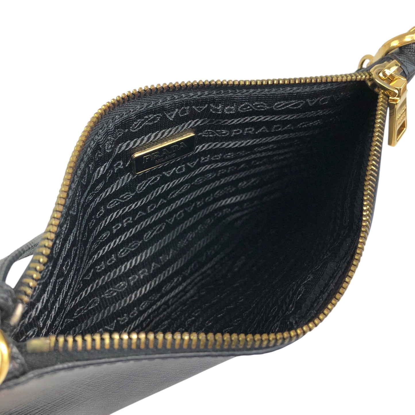 PRADA Logo Small Handbag Black Vintage ce7ved