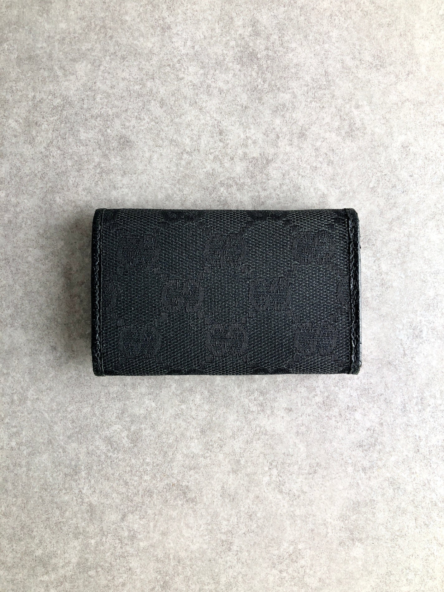 GUCCI GG Canvas Key Case Black Vintage wruc3m