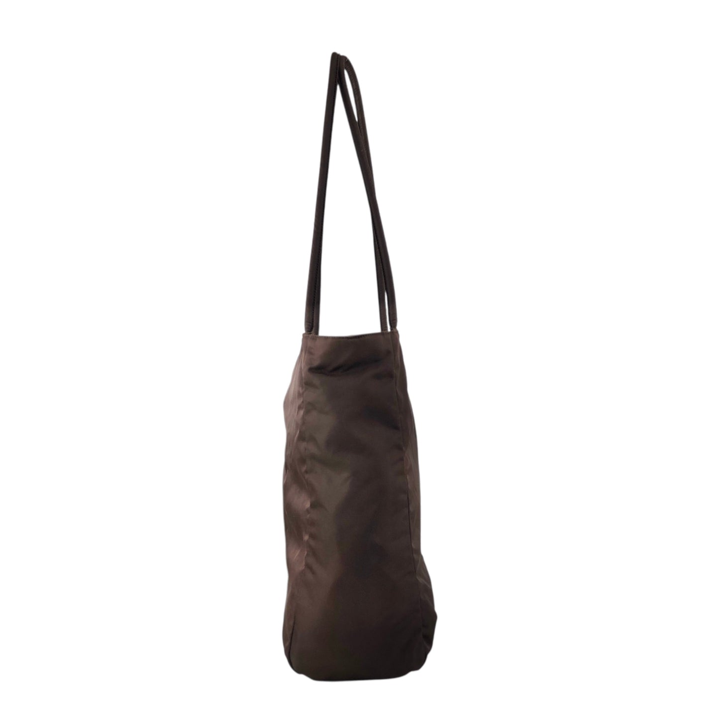 PRADA Tessuto Triangle Logo Totebag Brown Vintage nda4br