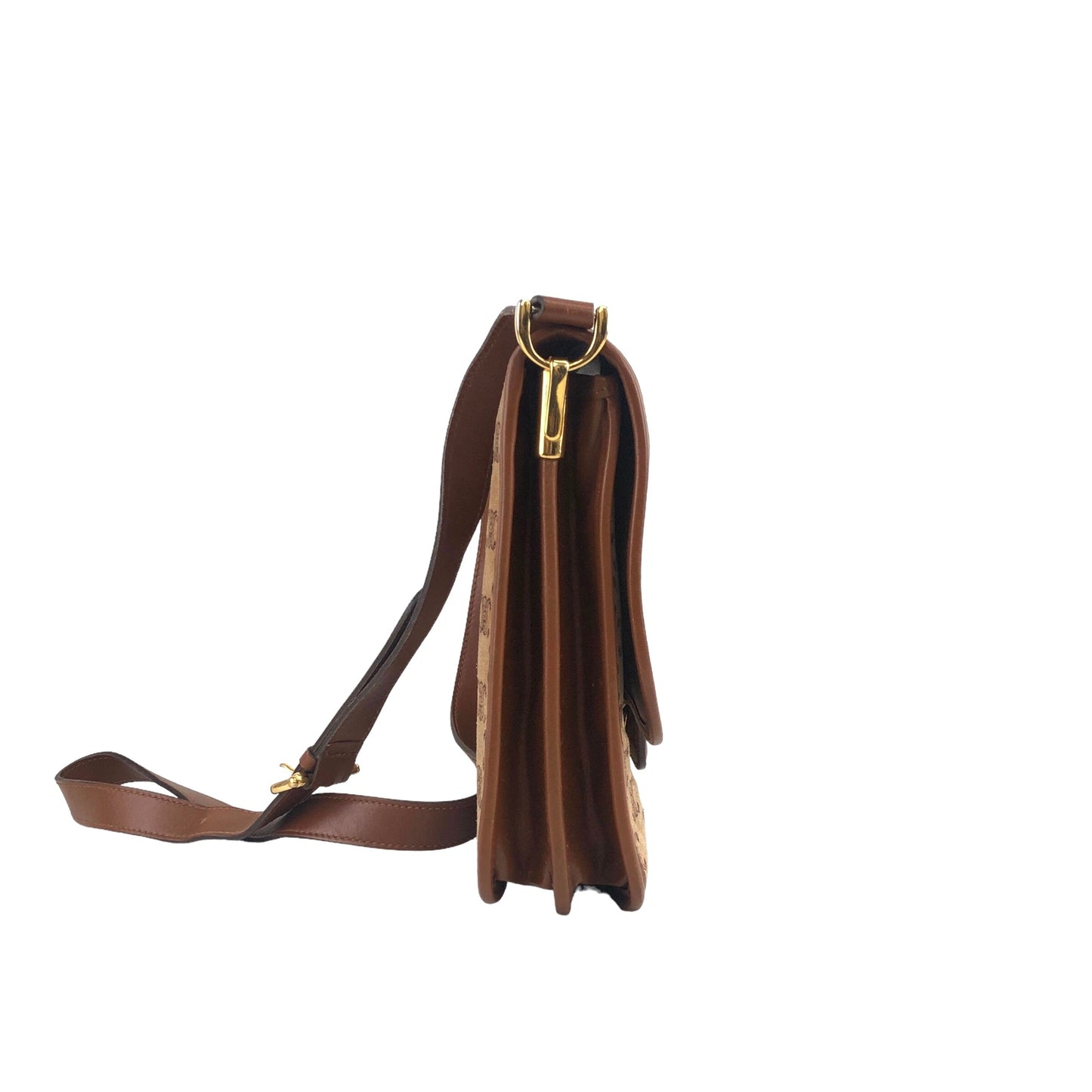 CELINE Macadam Blason Shoulder bag Brown Vintage aimcin