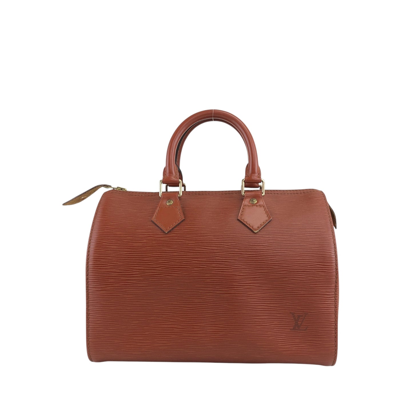 LOUIS VUITTON Epi 小號波士頓包 手提包 棕色 復古 yama2u