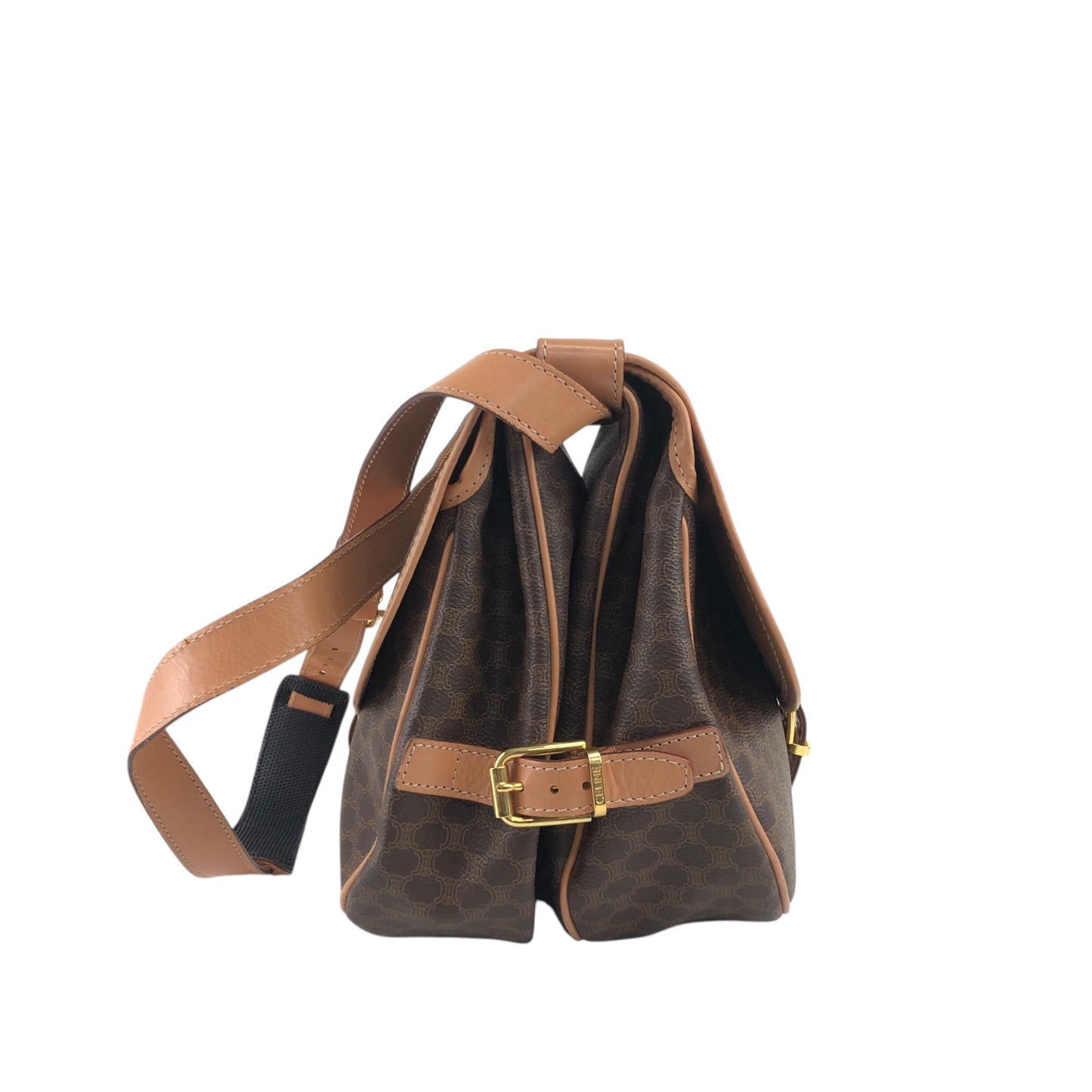 CELINE Macadam Shoulder bag Brown Vintage smihn4