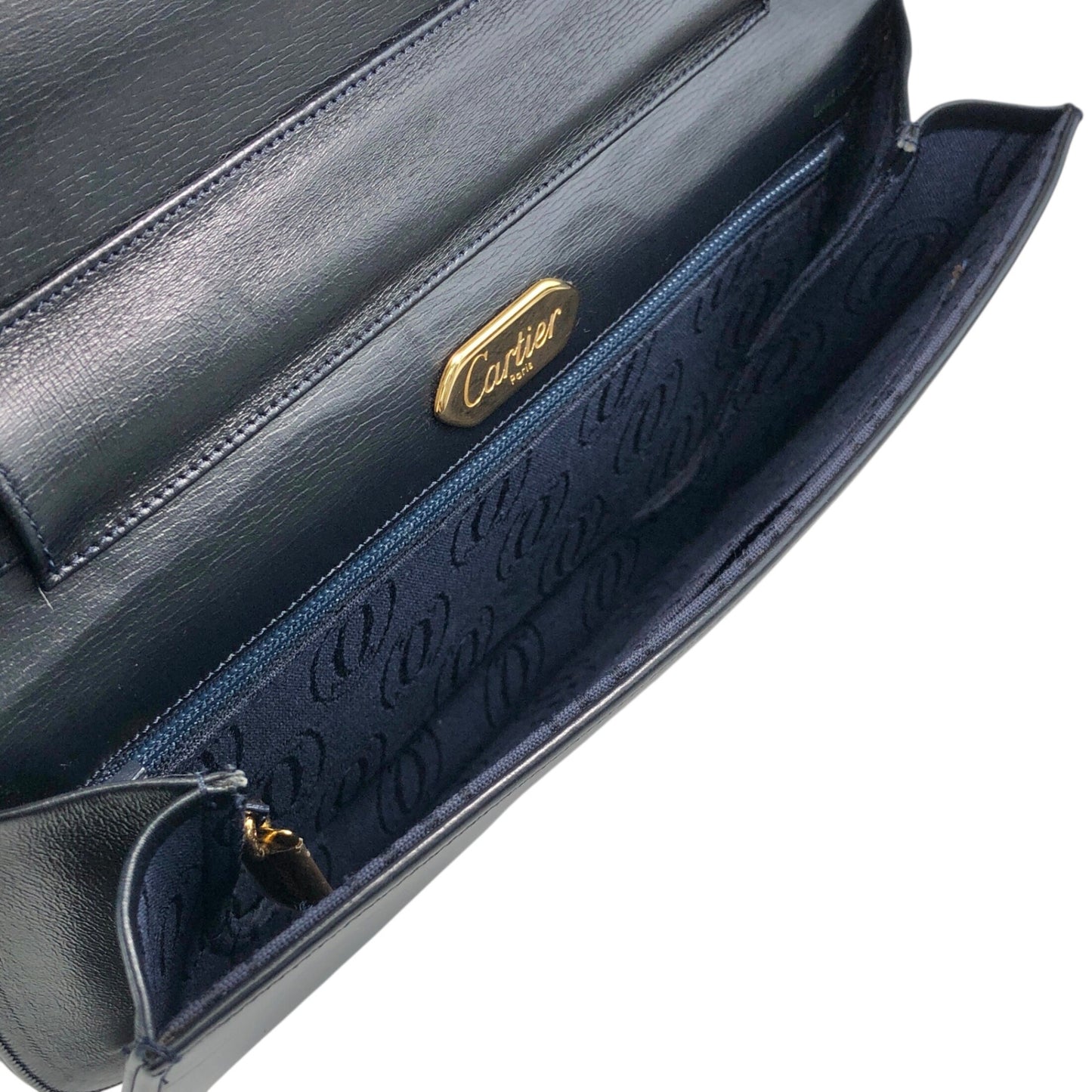 Cartier Shoulder bag Navy Vintage z668t4