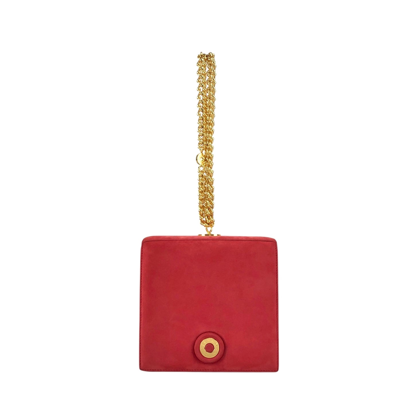 Tiffany & Co. Logo Small Chain Handbag Red Vintage gphne8