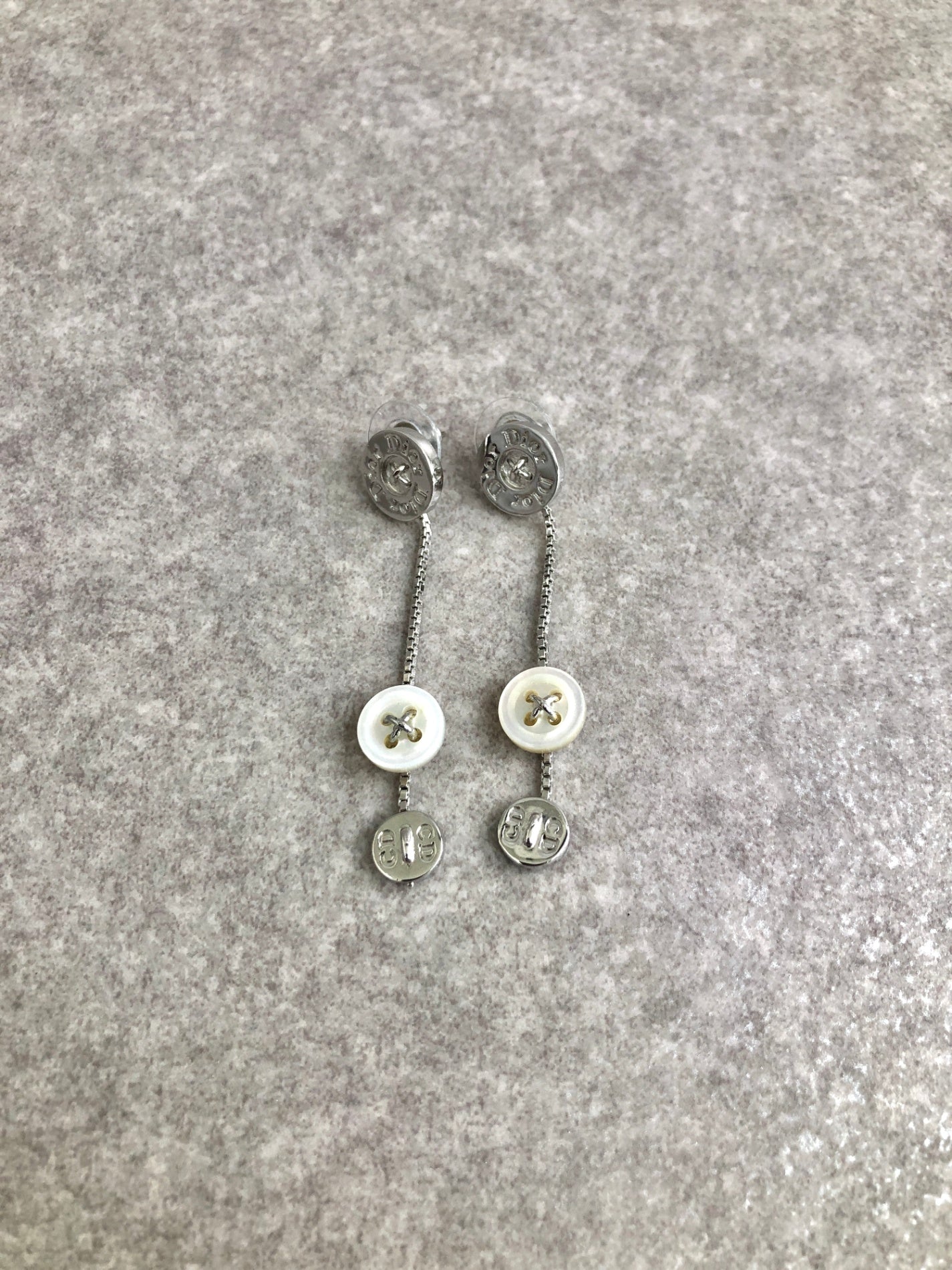 Christian Dior Pierced Silver Vintage 23jygt