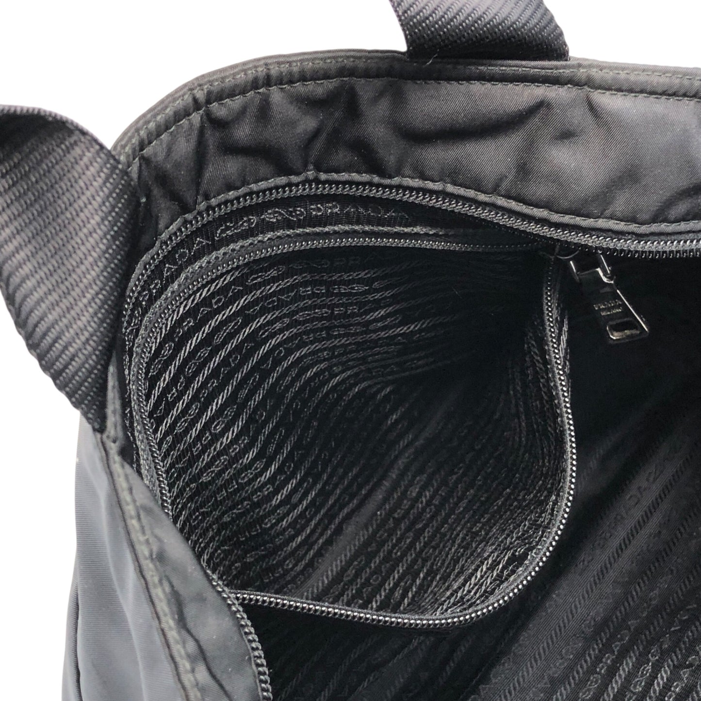 PRADA Triangle Logo Two-way Handbag Shoulder bag Black Vintage 2dea8w