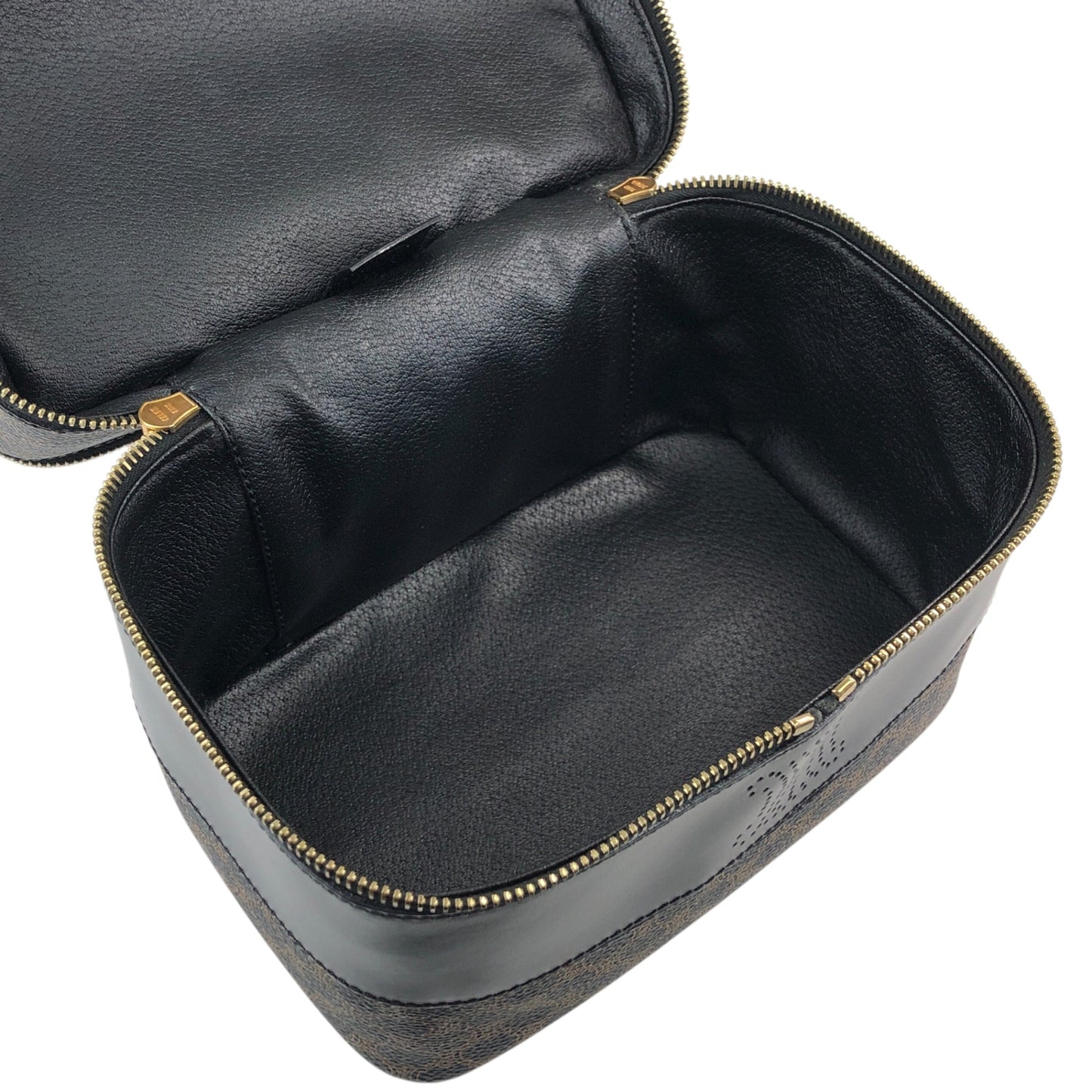 CELINE Macadam Triomphe Handbag Vanity bag Black Vintage utd2i7