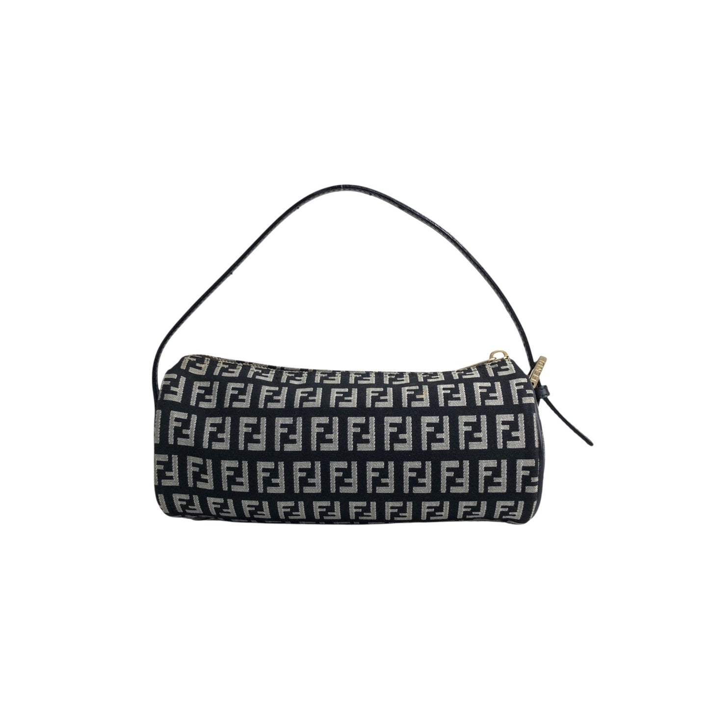 FENDI Zucchino Handbag Pouch Black Vintage zrasnu
