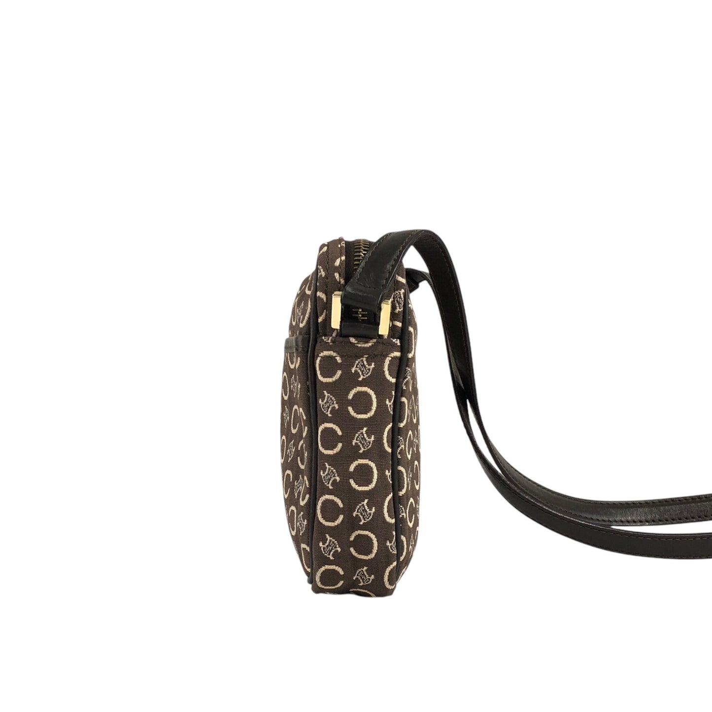 CELINE C Macadam Shoulder bag Brown Vintage jb4yns