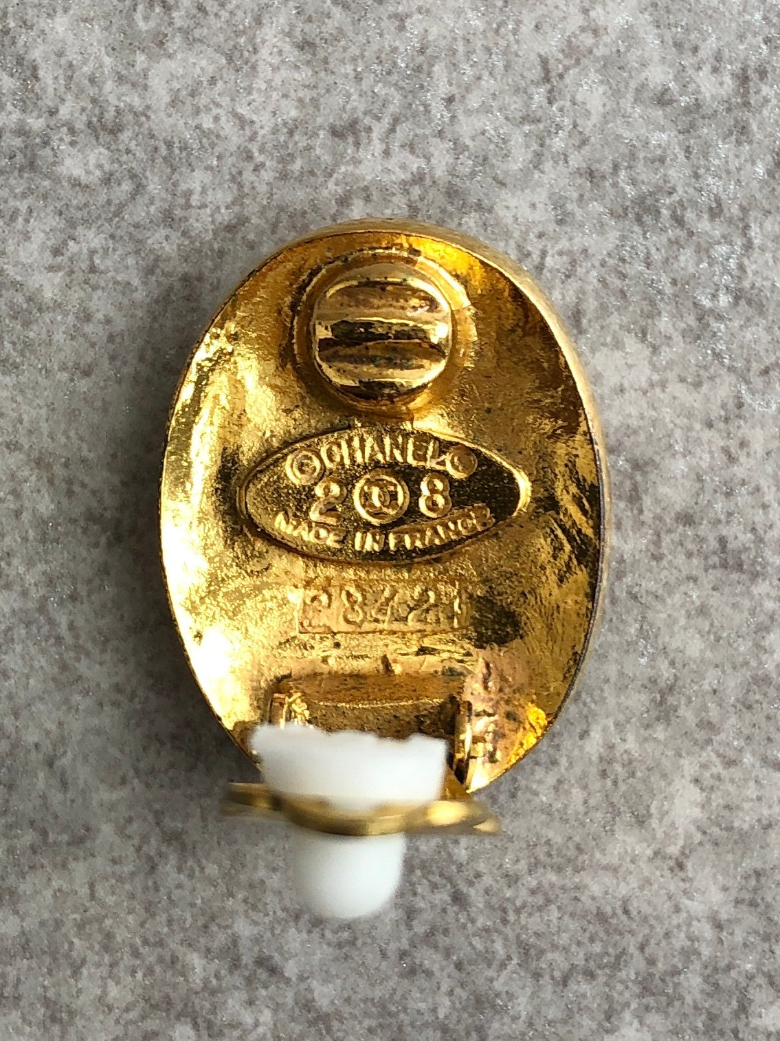 CHANEL Coco Mark Earrings Gold Vintage zss46g