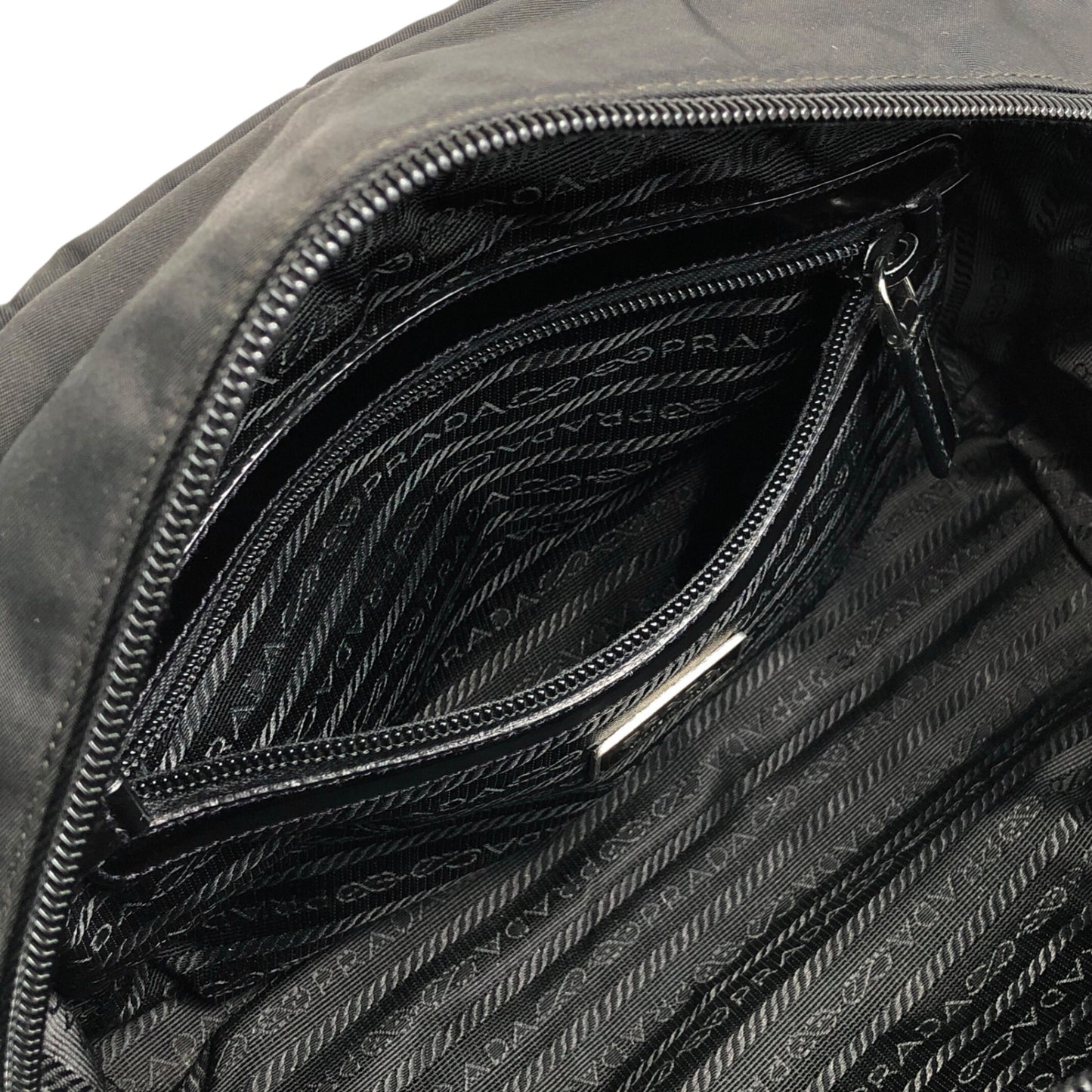 PRADA Logo Small Boston bag Handbag Black Vintage jr8c8e