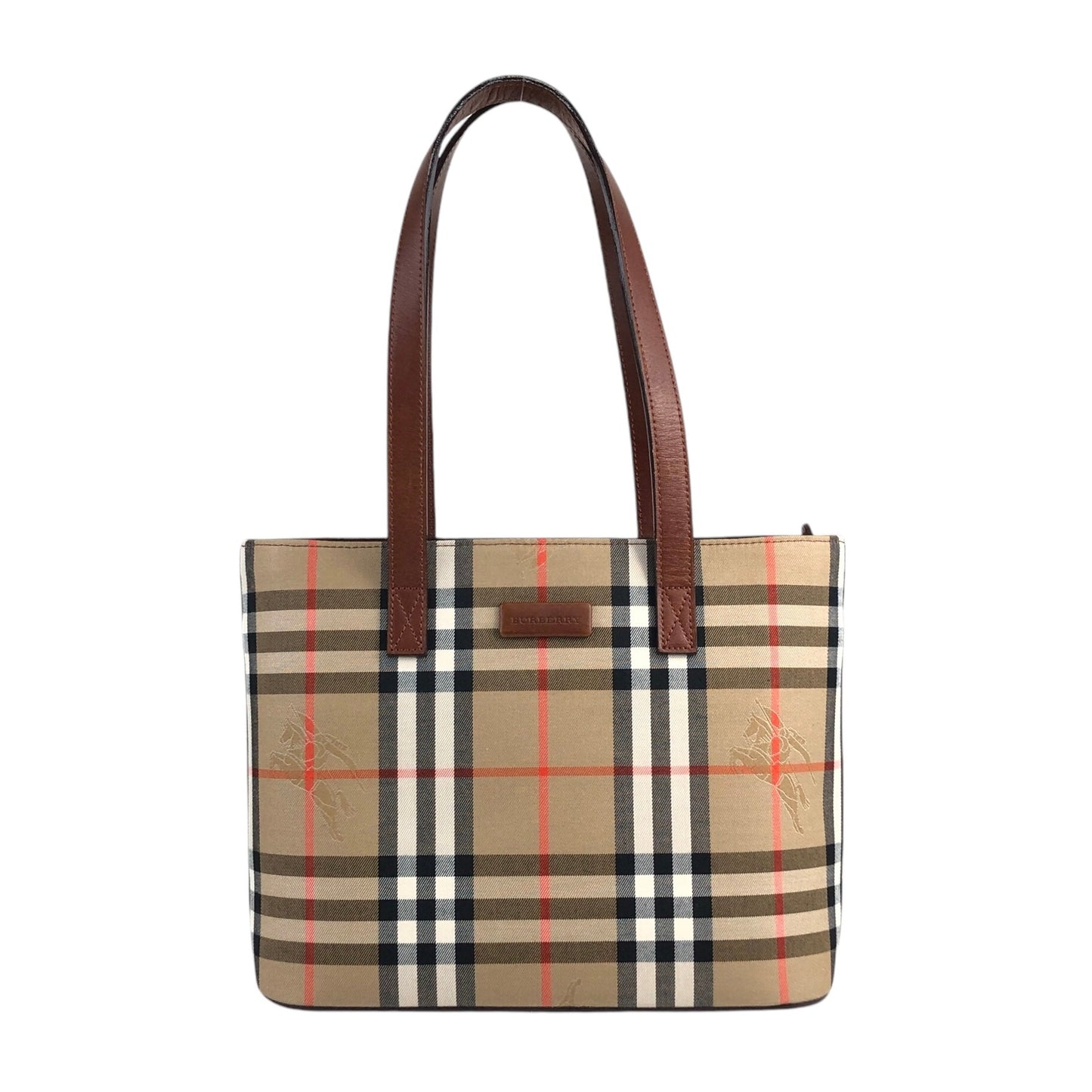 BURBERRY Nova 格紋手提包米色復古 bc7gmg