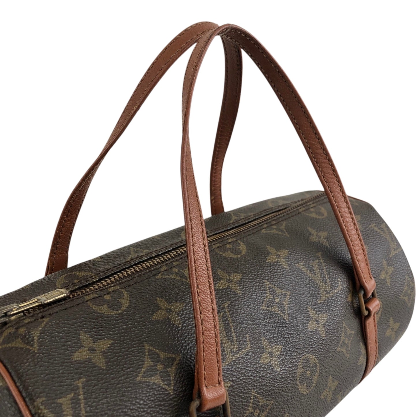 LOUIS VUITTON Monogram Handbag Brown Vintage m5my8g