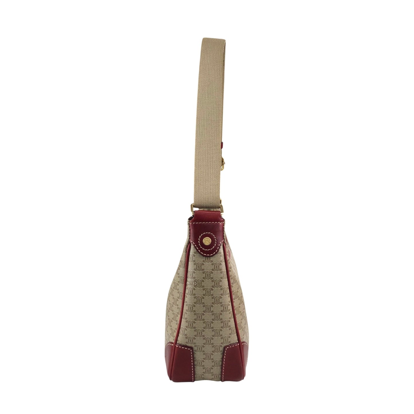 CELINE Macadam Shoulder bag Beige Vintage ebftjm