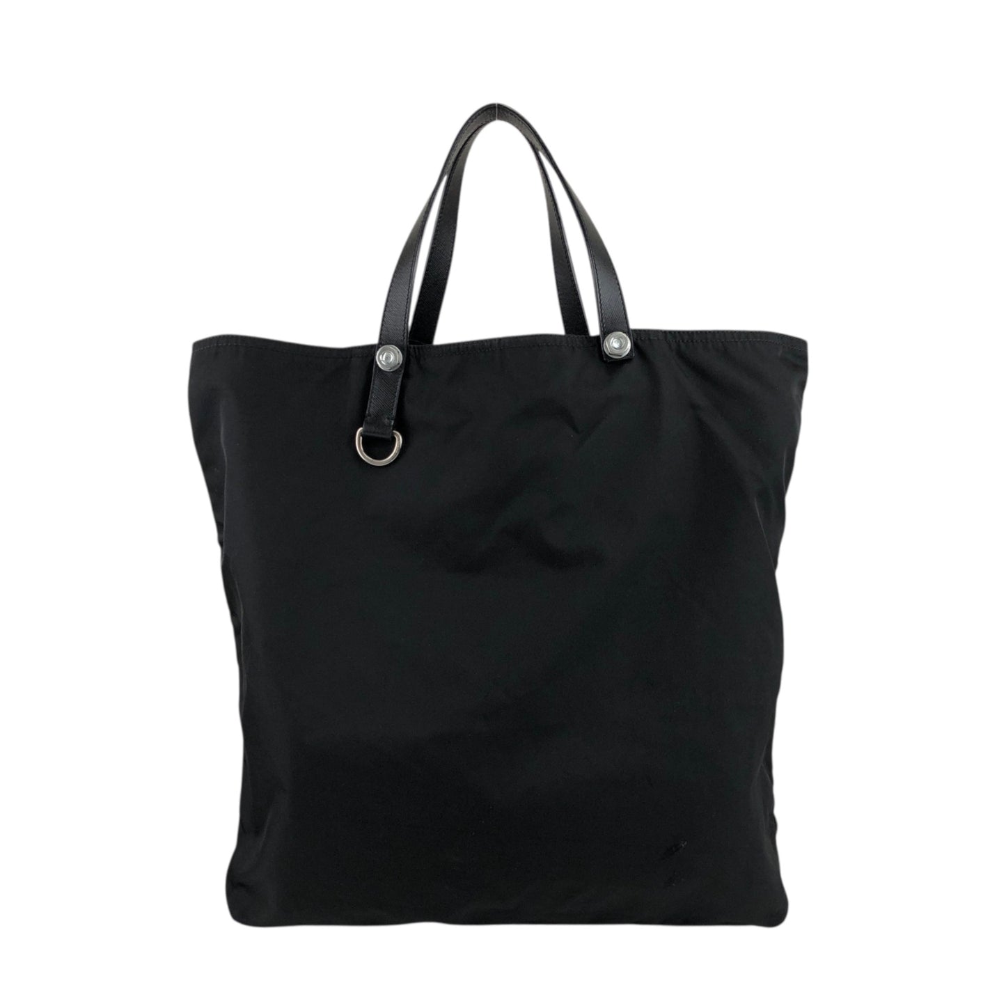 PRADA Triangle Logo Totebag Black Vintage i2tjbe
