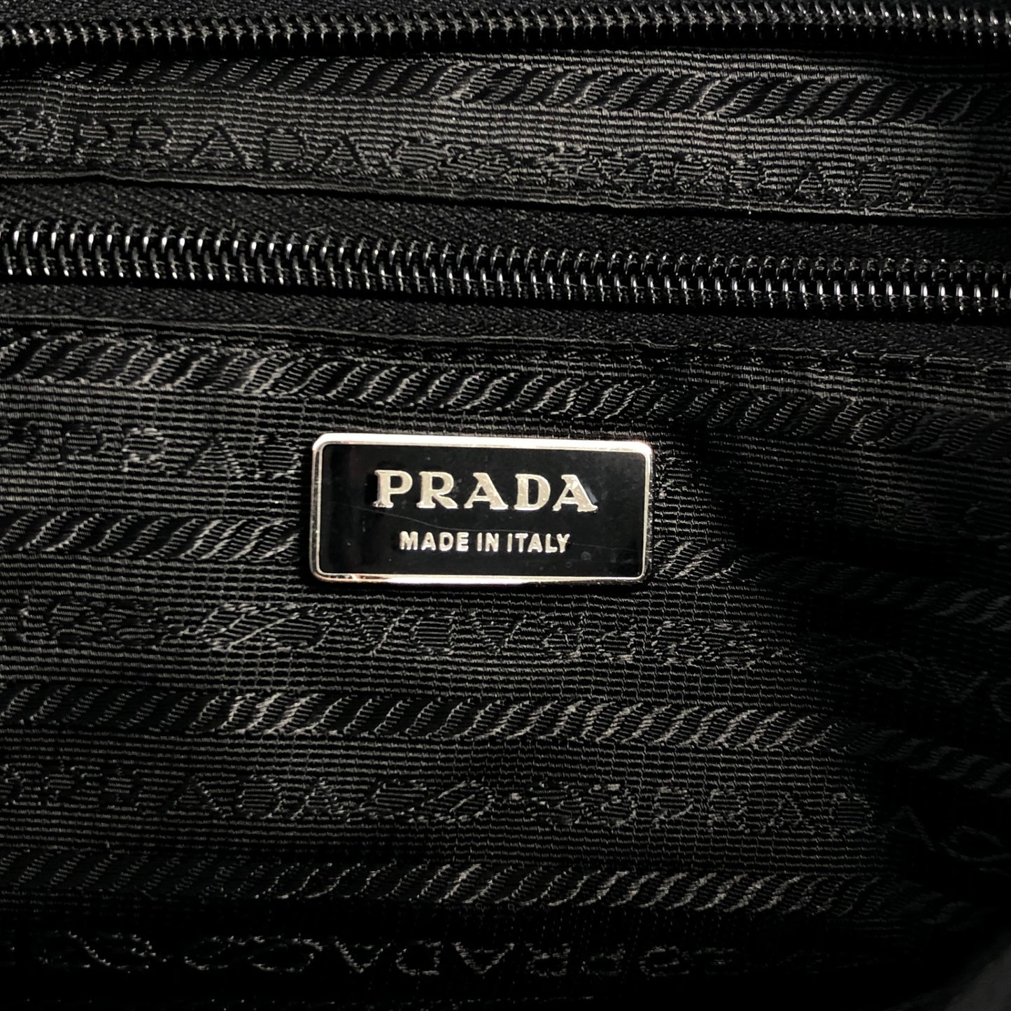 PRADA Triangle Logo Shoulder bag Black Vintage jbnjag