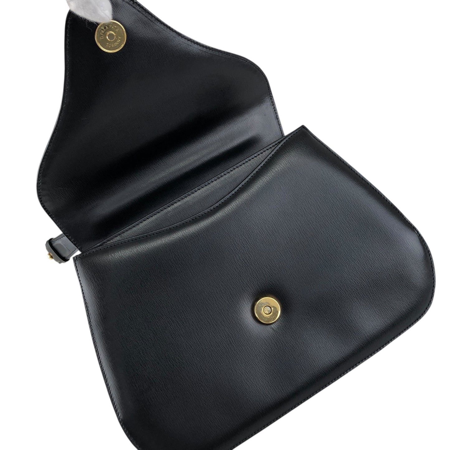 GIVENCHY Gancini Top Handle Handbag Black Vintage 3pv2af