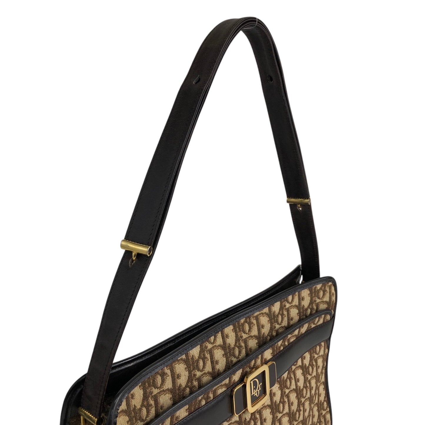 Christian Dior Trotter Logo 肩背包 棕色 復古 6durdn