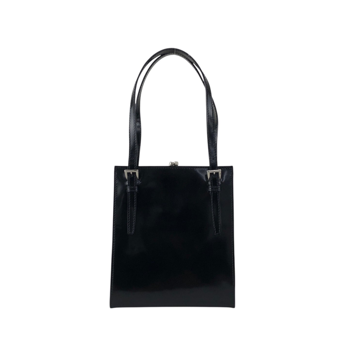 PRADA Logo Small Handbag Black Vintage t6yjus