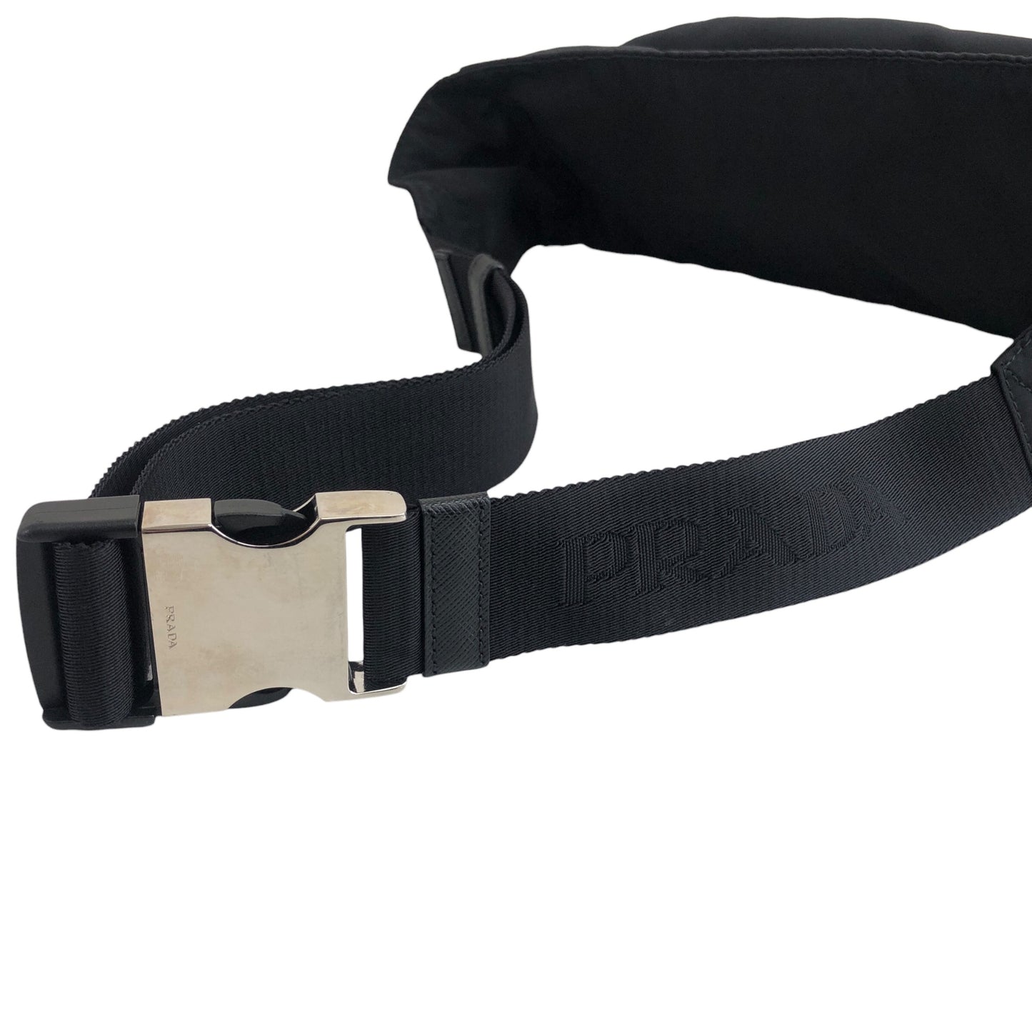 PRADA Triangle Logo Shoulder bag Sling bag Black Vintage dmm36r