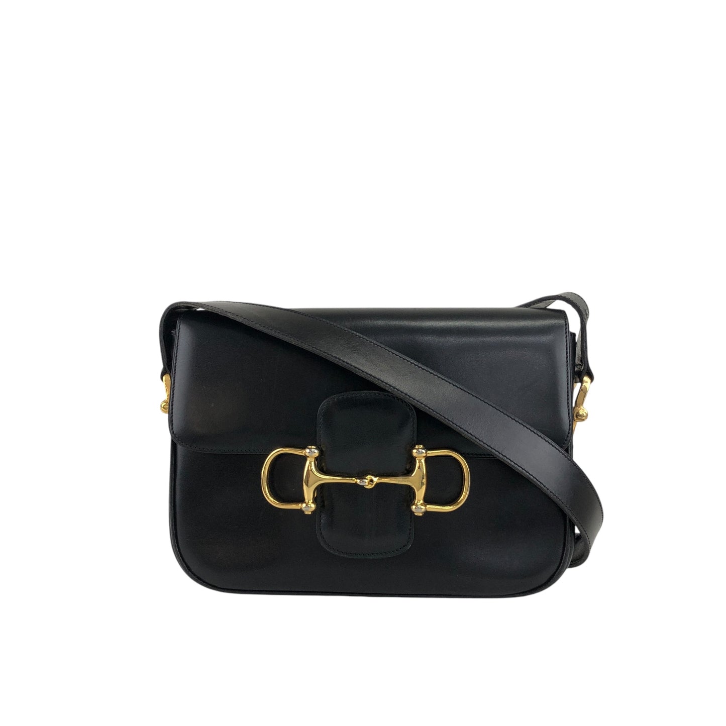 CELINE 馬階扣單肩包 黑色 復古 dynnnp